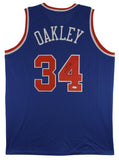 Charles Oakley Signed New York Knicks Jersey (JSA) All Star Power Forward