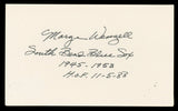 Margaret Wenzell "HOF 11-5-88" Authentic Signed 3x5 Index Card BAS #BN35219