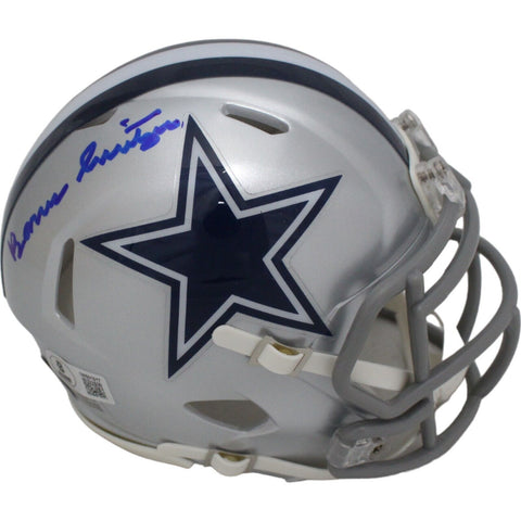 Barry Switzer Autographed Dallas Cowboys Mini Helmet Beckett 44932