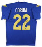 Blake Corum Authentic Signed Blue Pro Style Jersey Autographed BAS Witnessed