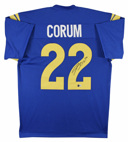 Blake Corum Authentic Signed Blue Pro Style Jersey Autographed BAS Witnessed