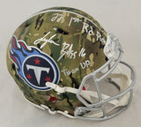 TREYLON BURKS SIGNED TENNESSEE TITANS CAMO SPEED AUTHENTIC HELMET BECKETT COA