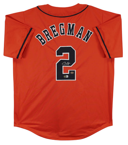 Alex Bregman Authentic Signed Orange Pro Style Jersey BAS Witnessed