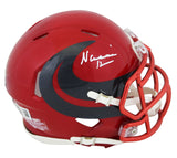 Texans Nico Collins Signed 2024 On-Field Alt Speed Mini Helmet BAS Witnessed