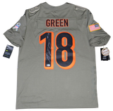 AJ GREEN SIGNED CINCINNATI BENGALS SALUTE TO SERVICE NIKE LIMITED JERSEY BECKETT