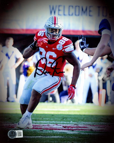 Dre'Mont Jones Autographed Ohio State Buckeyes 8x10 Photo Beckett 47336