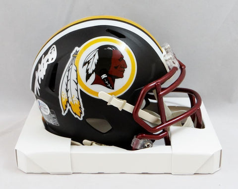 Adrian Peterson Signed Washington Flat Black Mini Helmet- Beckett Auth