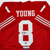 Autographed/Signed Steve Young San Francisco Red Football Jersey JSA COA