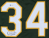 Dave Stewart Signed Oakland Athletics Jersey (Beckett COA) 3xWorld Series Champ