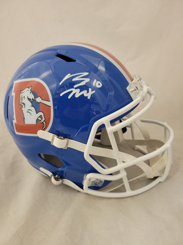 BO NIX SIGNED DENVER BRONCOS F/S THROWBACK SPEED REPLICA HELMET BECKETT QR