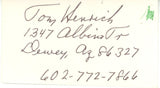 Tom Henrich Signed New York Yankees Cut w/Home Address BAS 45105