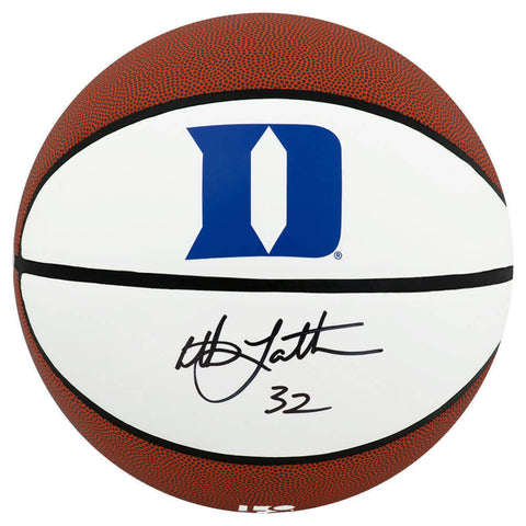 Christian Laettner Signed Duke Blue Devils Logo Brands Logo Basketball -(SS COA)