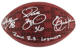 Rams RB Legends (3) Bettis, Dickerson & Faulk Signed Duke Football W/ Case BAS W