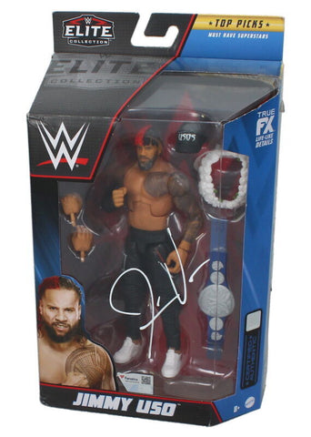 Jimmy Uso Autographed WWE Mattel 2023 Elite Picks Wave 4 Action Figure Fanatics