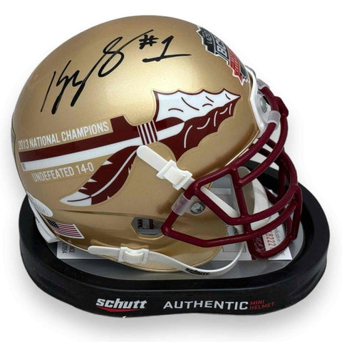 Kelvin Benjamin Autographed Florida State Limited Edition Mini Helmet - JSA