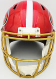 FRANK GORE AUTOGRAPHED 49ERS FLASH RED FULL SIZE SPEED HELMET BECKETT 231915