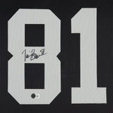 Tim Brown Signed Oakland Raiders 35"x 43" Framed Jersey (Beckett) All Pro W.R.