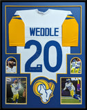 CUSTOM FRAMED LOS ANGELES RAMS ERIC WEDDLE AUTOGRAPHED SIGNED JERSEY JSA COA