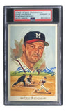 Eddie Mathews Braves Signed 4x6 Perez-Steele Postcard PSA/DNA Gem MT 10