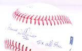 Bernie Williams Signed Rawlings OML Baseball w/ 4 Inscriptions - Beckett W Holo