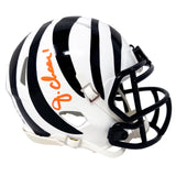 Ja'Marr Chase Cincinnati Bengals Signed Riddell Alternate Mini Helmet BAS