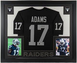 Davante Adams Signed Las Vegas Raider 35x43 Framed Jersey (Beckett)5xPro Bowl WR