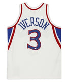 ALLEN IVERSON Autographed Philadelphia 76ers White Authentic Jersey FANATICS