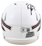 Florida State Deion Sanders Authentic Signed White Speed Mini Helmet BAS Witness