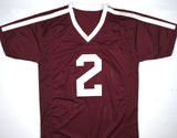 Johnny Manziel Autographed Maroon College Style Jersey-Beckett W Hologram *Black