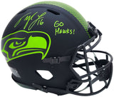 TYLER LOCKETT AUTO SEAHAWKS ECLIPSE FULL SIZE AUTH HELMET GO HAWKS MCS 209186