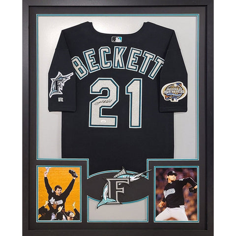 Josh Autographed Signed Framed Florida Marlins Jersey JSA BECKETT