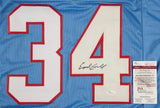 Earl Campbell Signed Houston Oilers Career Stat Jersey / 5xPro Bowl RB (JSA COA)