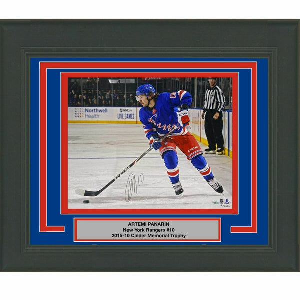 FRAMED Autographed/Signed ARTEMI PANARIN NY Rangers 16x20 Photo Fanatics COA