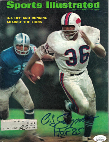 O.J. Simpson Autographed Buffalo Bills 1969 Sports Illustrated Magazine JSA