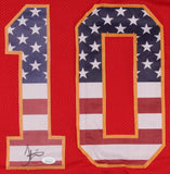 Tyreek Hill Signed Kansas City Chiefs "American Flag"Jersey (JSA COA) 3xPro Bowl