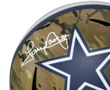 Tony Dorsett Autographed Dallas Cowboys F/S Camo Speed Helmet JSA 34015