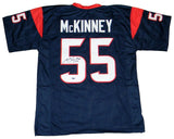 BENARDRICK McKINNEY AUTOGRAPHED SIGNED HOUSTON TEXANS #55 NAVY JERSEY TRISTAR