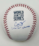 COREY SEAGER Autographed Dodgers "2020 WS Champs" World Series Baseball FANATICS