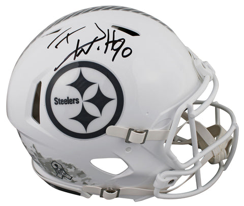 Steelers T.J. Watt Signed STS III Full Size Speed Proline Helmet BAS Witnessed