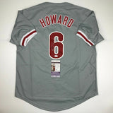 Autographed/Signed RYAN HOWARD 06 MVP Philadelphia Grey Baseball Jersey JSA COA