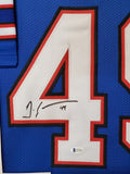 FRAMED TREMAINE EDMUNDS AUTOGRAPHED SIGNED BUFFALO BILLS JERSEY BECKETT COA