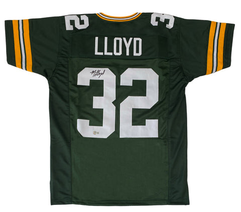 MarShawn Lloyd of the Packers Autographed Green Custom #32 Jersey Beckett