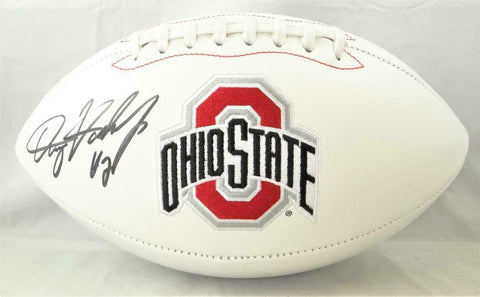 Dwayne Haskins Autographed Ohio State Buckeyes Logo Football-Beckett Auth *Black