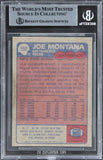 49ers Joe Montana Authentic Signed 1985 Topps #157 Card BAS Slabbed