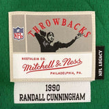 Randall Cunningham Signed Philadelphia Eagles M&N Green NFL Legacy Jersey BAS