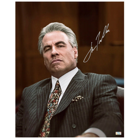 John Travolta Autographed John Gotti 16x20 Scene Photo