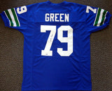 SEATTLE SEAHAWKS JACOB GREEN AUTOGRAPHED SIGNED BLUE JERSEY MCS HOLO 85962