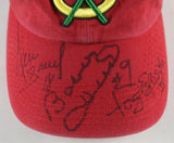 Bobby Hull, Tony Esposito & Dennis Savard Signed Chicago Blackhawks Hat /Beckett