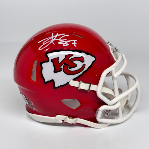 Travis Kelce Autographed Signed Kansas City Chiefs Mini Helmet Beckett