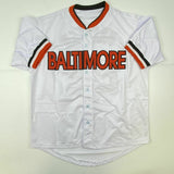 Autographed/Signed JIM PALMER HOF 1990 Baltimore White Baseball Jersey JSA COA